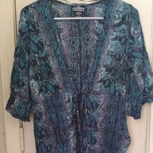 Pretty Snake Print Duster